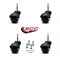 Service Caster 2 Inch Gloss Black Hooded Grip Neck Ball Casters, 4PK SCC-GN01S20-POS-GB-516-4 - alternate 3